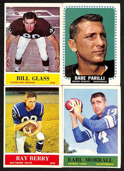 Lot of (15) 1963-1972 Topps Football Cards (2) 1963 Fran Tarkenton & (6) 1954-1964 Baltimore Colts Programs