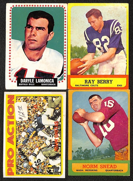 Lot of (15) 1963-1972 Topps Football Cards (2) 1963 Fran Tarkenton & (6) 1954-1964 Baltimore Colts Programs