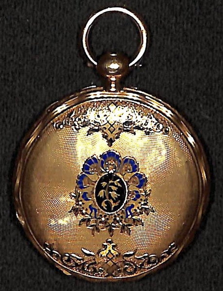 M. F. Huber General No. 9489 Enamelled 18K Vintage Pocket Watch - Approx 10 dwt