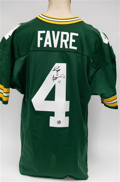 Brett Favre Signed Green Bay Packers Jersey (JSA Auction Letter)