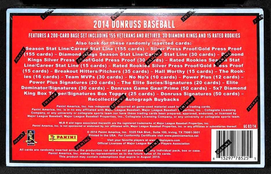 2014 Donruss Baseball Hobby Box