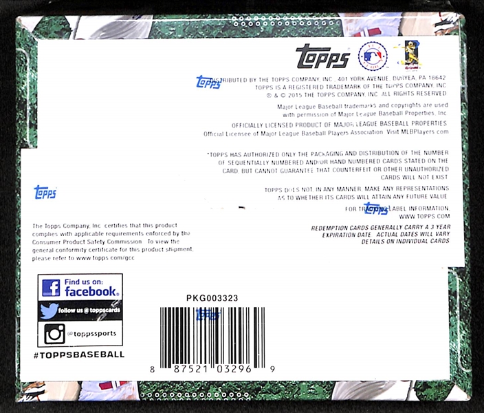 2015 Topps Opening Day Baseball Retail Box