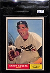 1961 Topps Sandy Koufax Card BVG 6.0