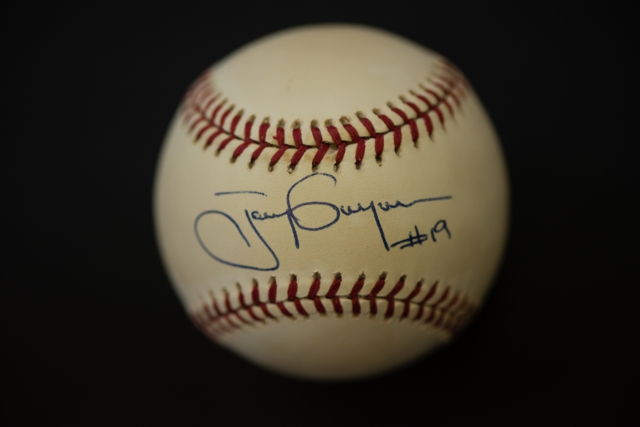 Goose Gossage & Tony Gwynn Signed Baseballs W/ Stands - JSA