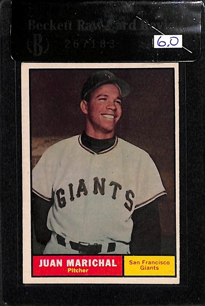 1961 Topps Bob Gibson BVG 7.0 & Juan Marichal BVG 6.0 Cards