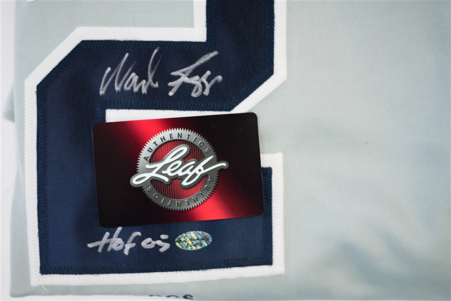 Wade Boggs Signed Yankees Stat Jersey - Leaf