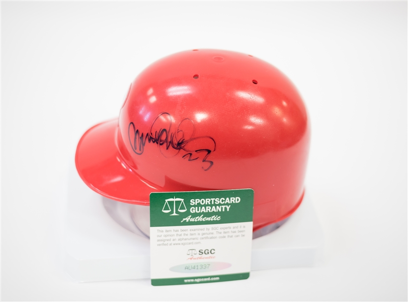 Ryne Sandberg Signed Phillies Mini Helmet - SGC