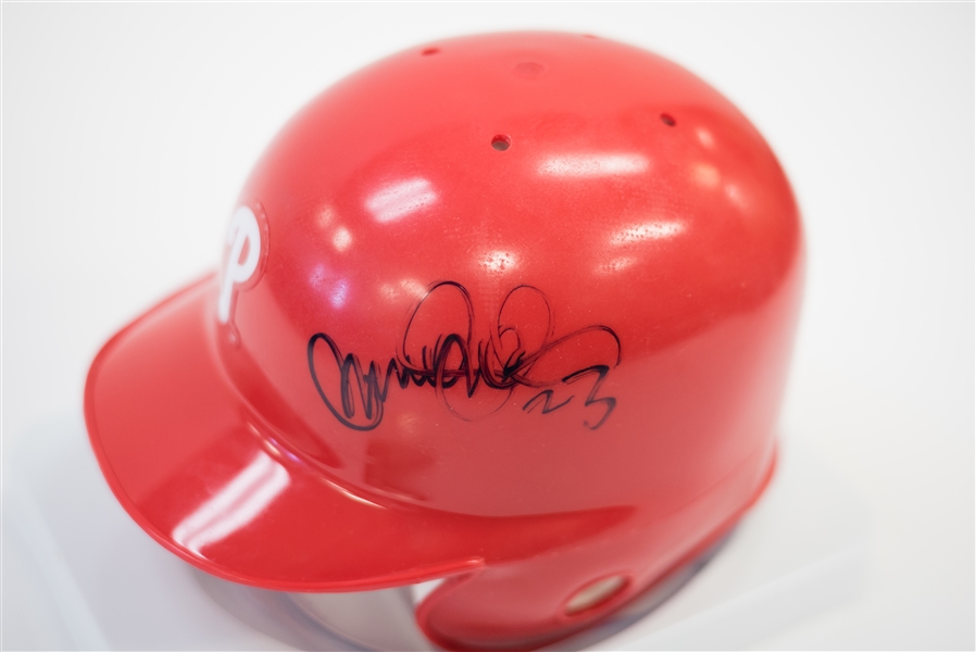 Ryne Sandberg Signed Phillies Mini Helmet - SGC