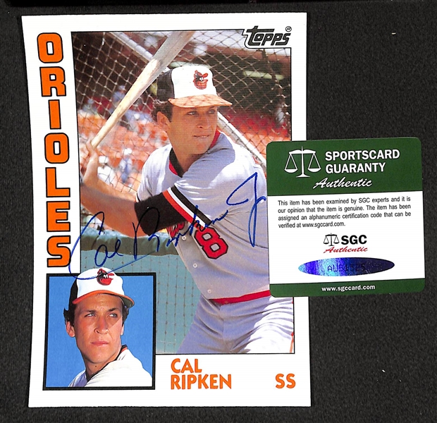Cal Ripken Jr Signed 1984 Topps 5 x 7 Jumbo Card - SGC