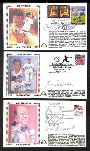 Lot Of 3 Signed First Day Covers w. Ripken - JSA