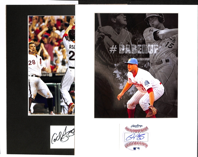 Darin Ruf & Cody Asche Signed Matted Photos