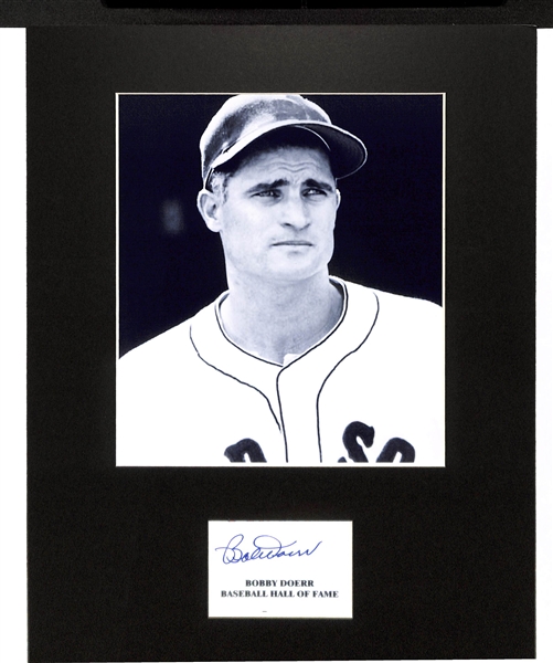 Bobby Doerr & Mickey Vernon Signed Matted Photos