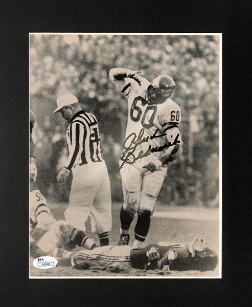 Chuck Bednarik Signed & Matted 11x14 Photo - JSA