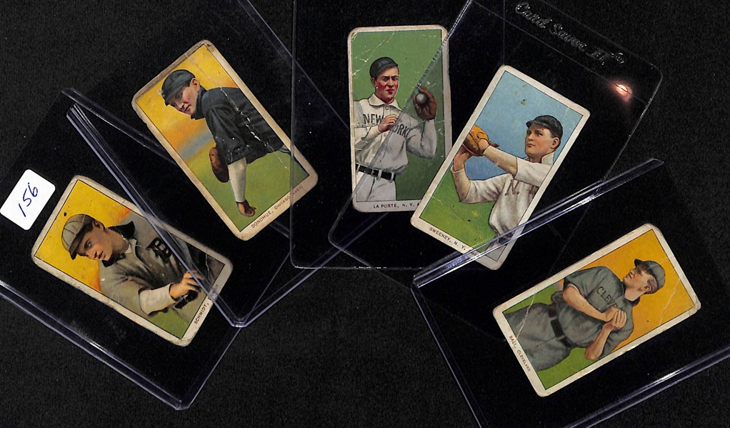 Lot Of 5 1909 T206 Cards w. Schmidt