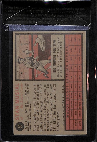 1962 Topps Stan Musial Card BVG 6.0