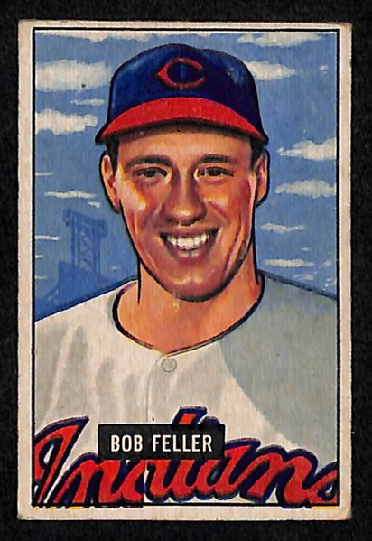 Lot Of 3 HOF 1951 Bowman Cards w. Feller