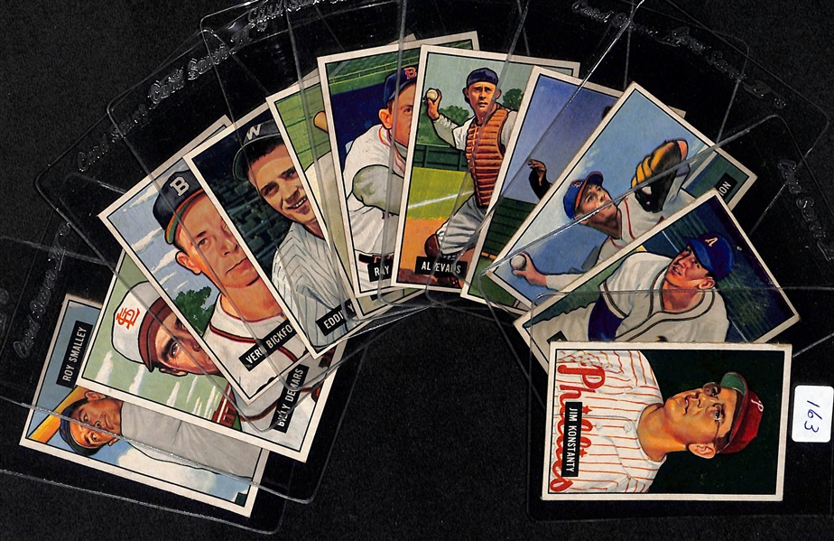 Lot Of 11 1951 Bowman Cards w. Konstanty