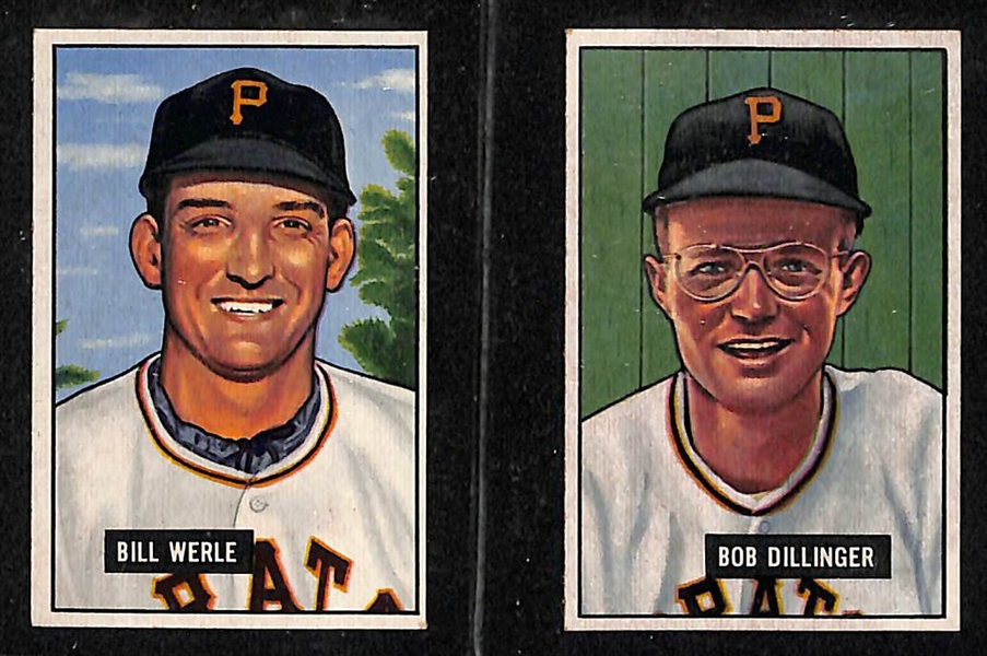 Lot Of 11 1951 Bowman Cards w. Kell