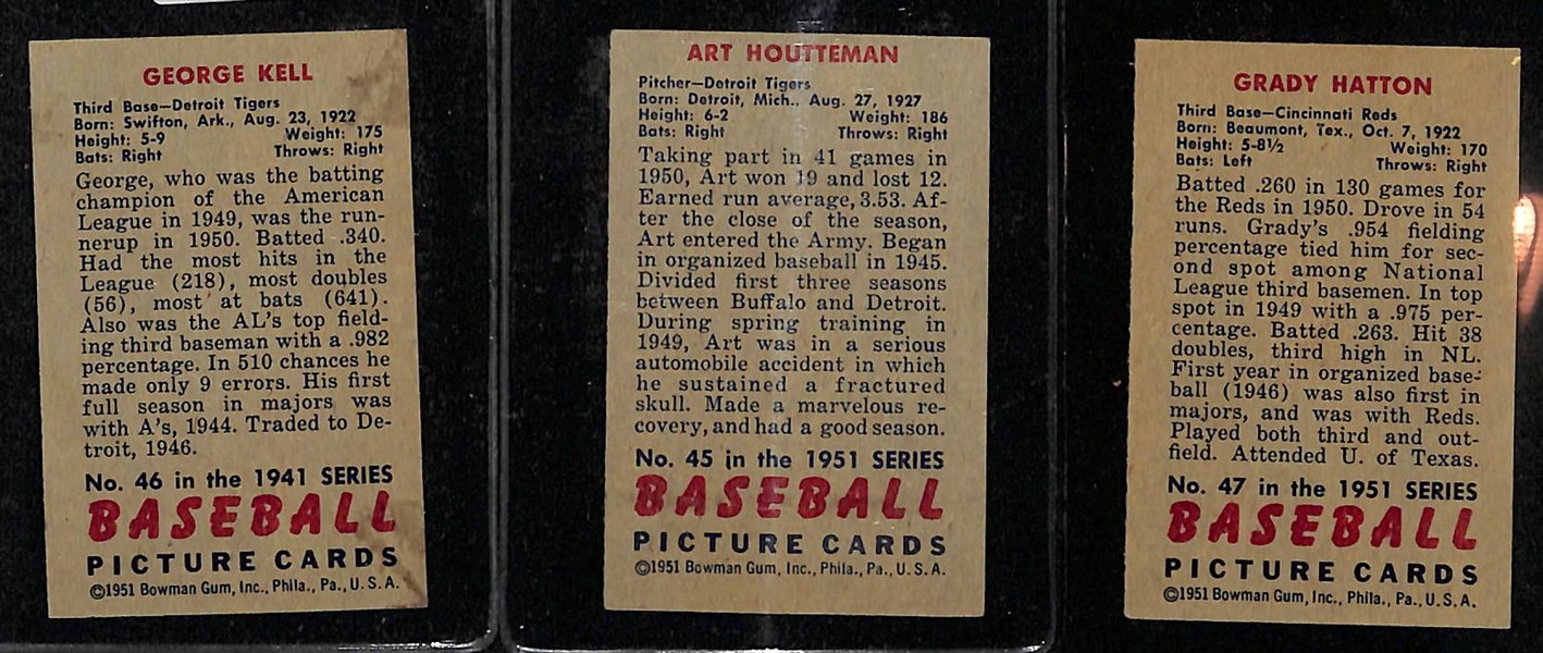 Lot Of 11 1951 Bowman Cards w. Kell