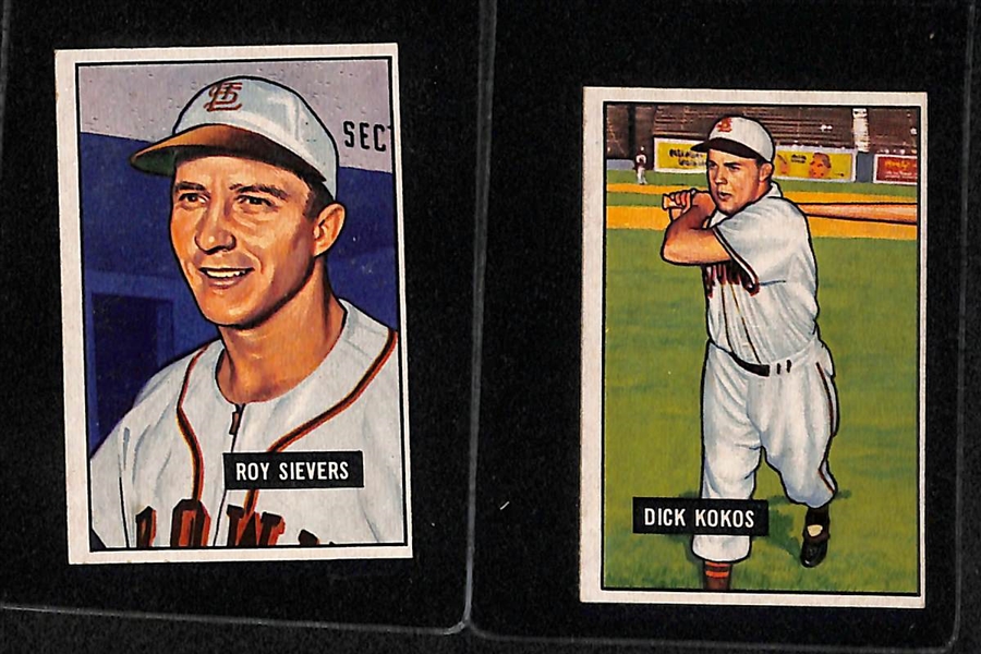 Lot Of 10 1951 Bowman Cards w. Vernon