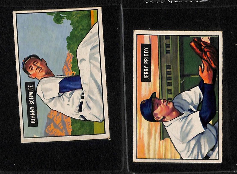 Lot Of 10 1951 Bowman Cards w. Vernon