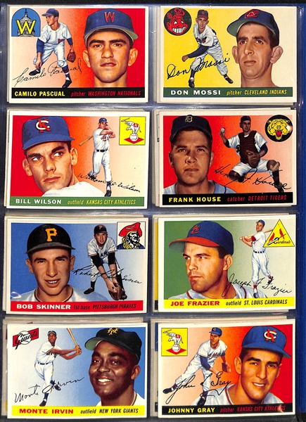 Lot Of 90 1955 Topps Baseball Cards w. Spahn