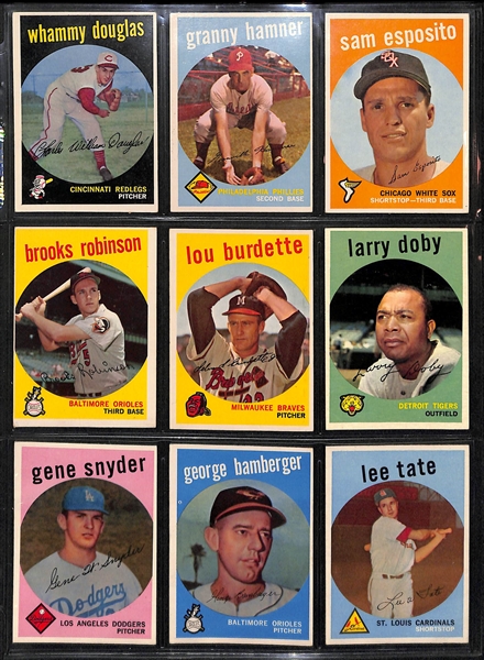 Lot Of 162 Different 1959 Topps Baseball Cards w. Mays