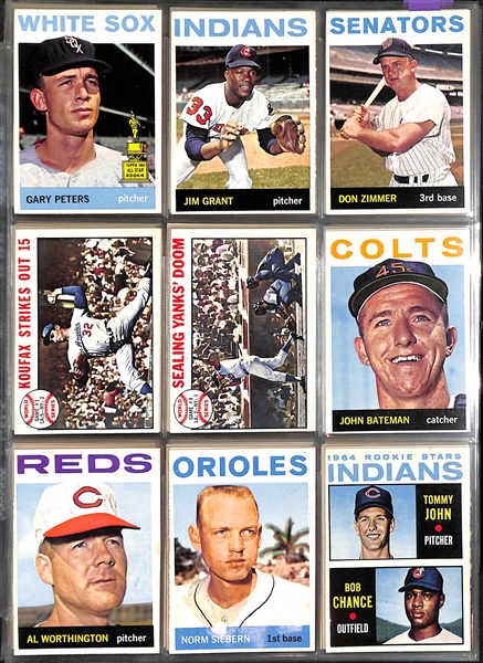 Lot Of 230 Assorted Topps Baseball Cards From 1963-65
