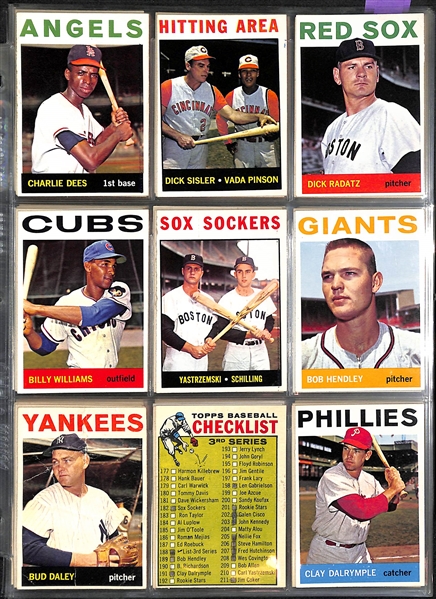 Lot Of 230 Assorted Topps Baseball Cards From 1963-65