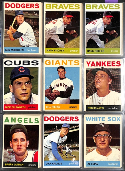 Lot Of 230 Assorted Topps Baseball Cards From 1963-65