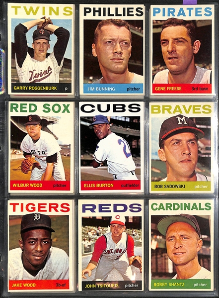 Lot Of 230 Assorted Topps Baseball Cards From 1963-65