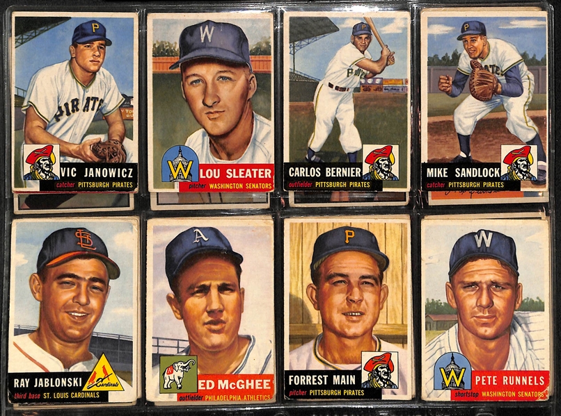 Lot Of 56 Baseball Cards From 1952-1954 w. Feller