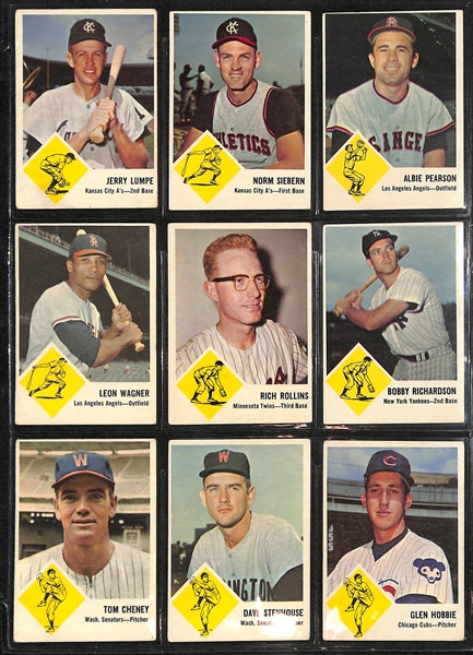 Lot Of 54 1961 & 1963 Fleer Baseball Cards