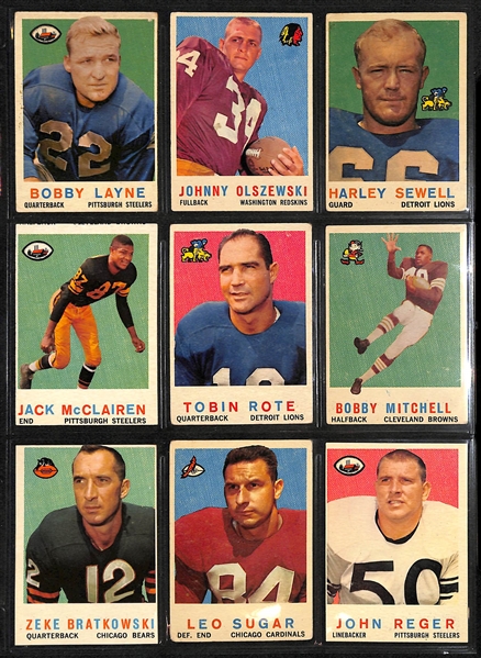 Lot Of 84 Football Cards From 1958-61
