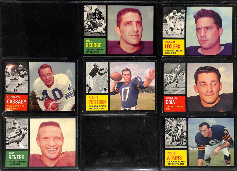 1962 Topps Football Partial Set Of 137 Cards