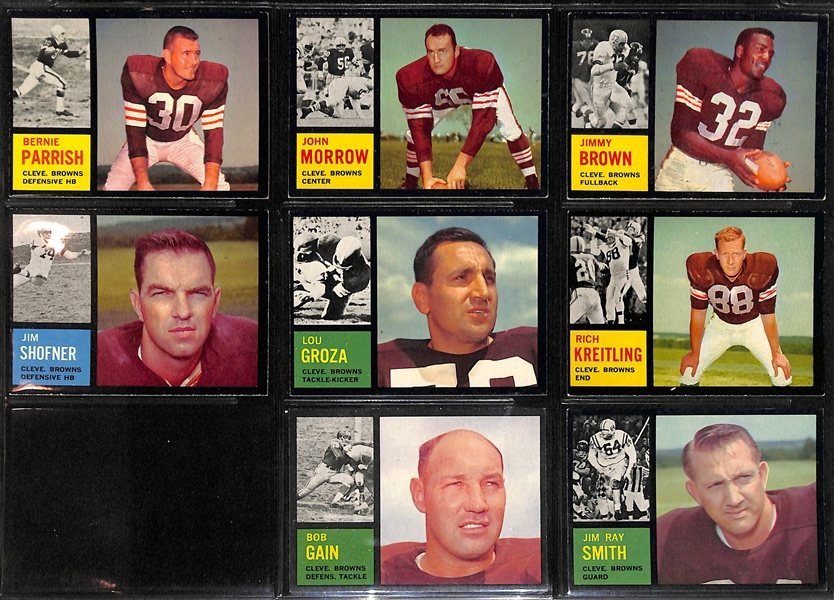 1962 Topps Football Partial Set Of 137 Cards