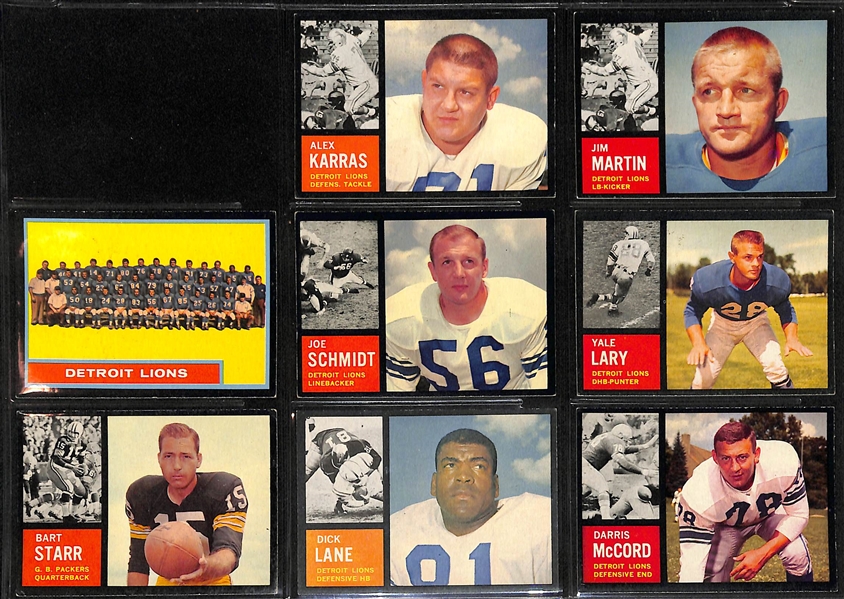 1962 Topps Football Partial Set Of 137 Cards
