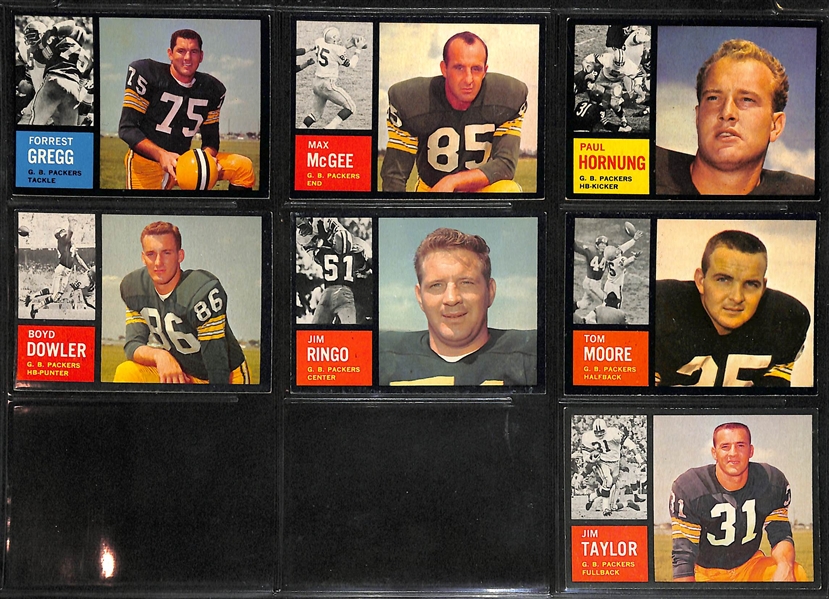 1962 Topps Football Partial Set Of 137 Cards