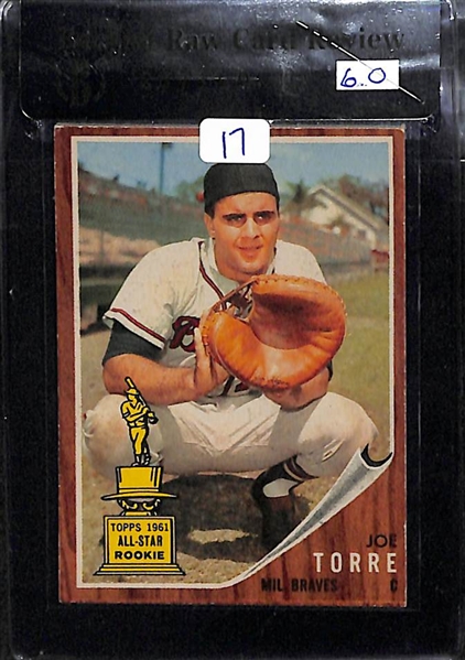 Lot Of 3 1962 Topps Cards W/ Ashburn & Torre RC - All BVG 6