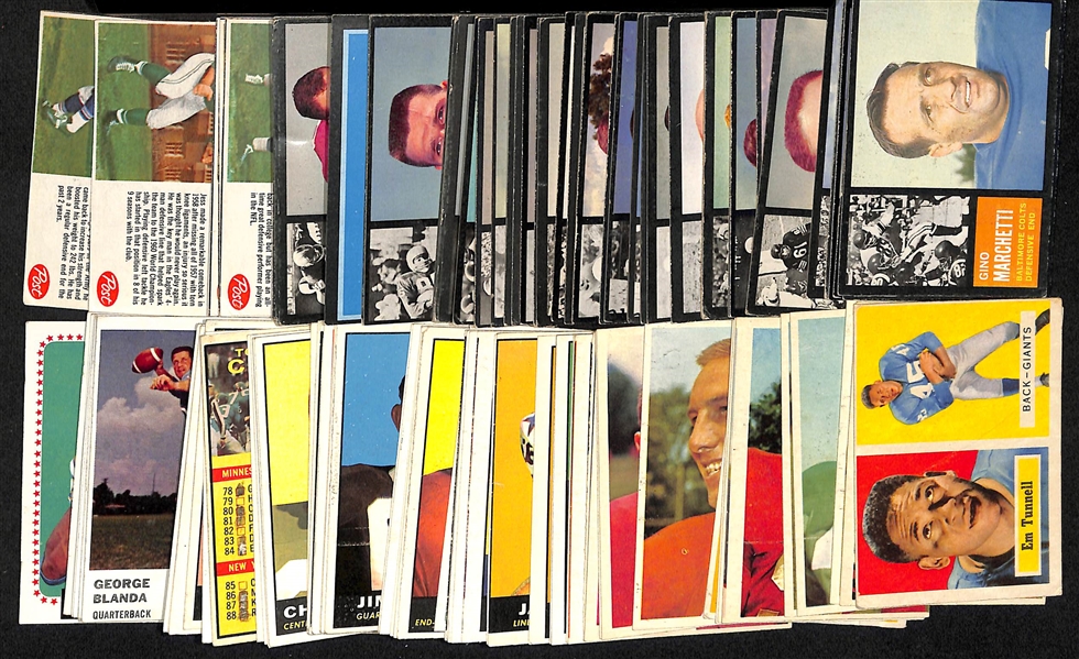 Assorted Lot Of 100+ Football Cards From 1957-62