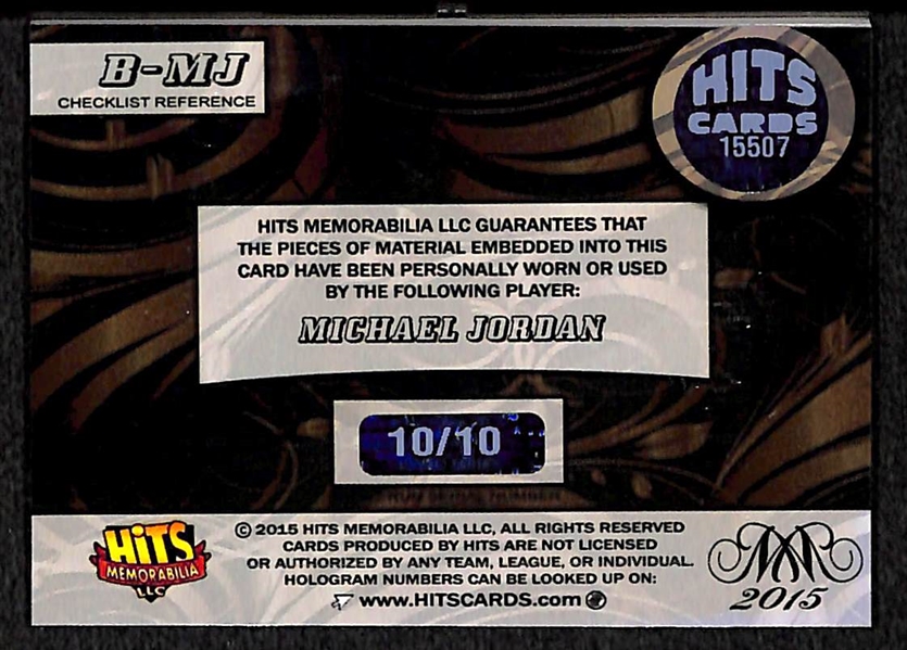2015 Hits Memorabilia Michael Jordan Jumbo Patch Card 10/10