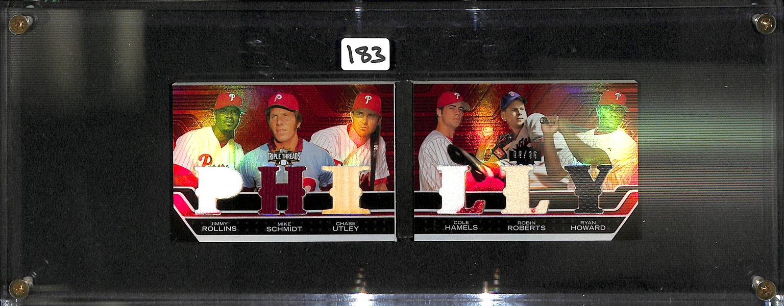 2008 Triple Threads Phillies Booklet Jersey Card W/ Schmidt
