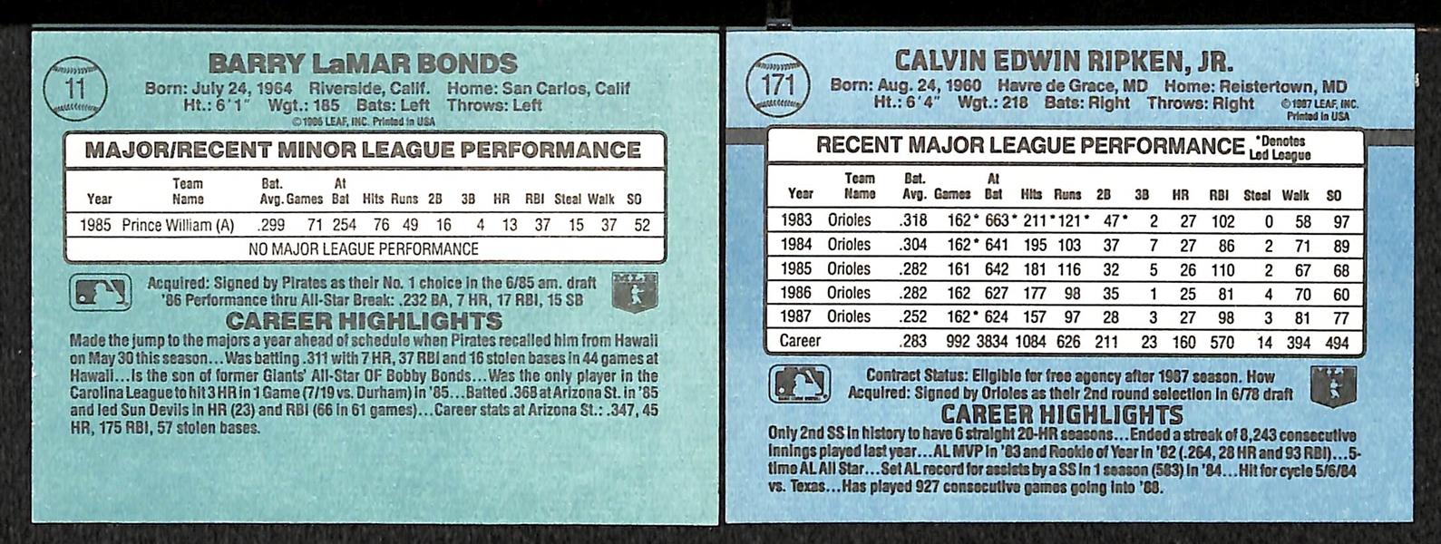 Lot Of 2 2002 Donruss Originals Buy Back Embossed Cards /10
