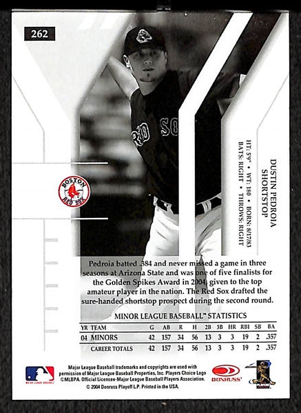 2004 Donruss Elite Dustin Pedroia Auto Rookie Card