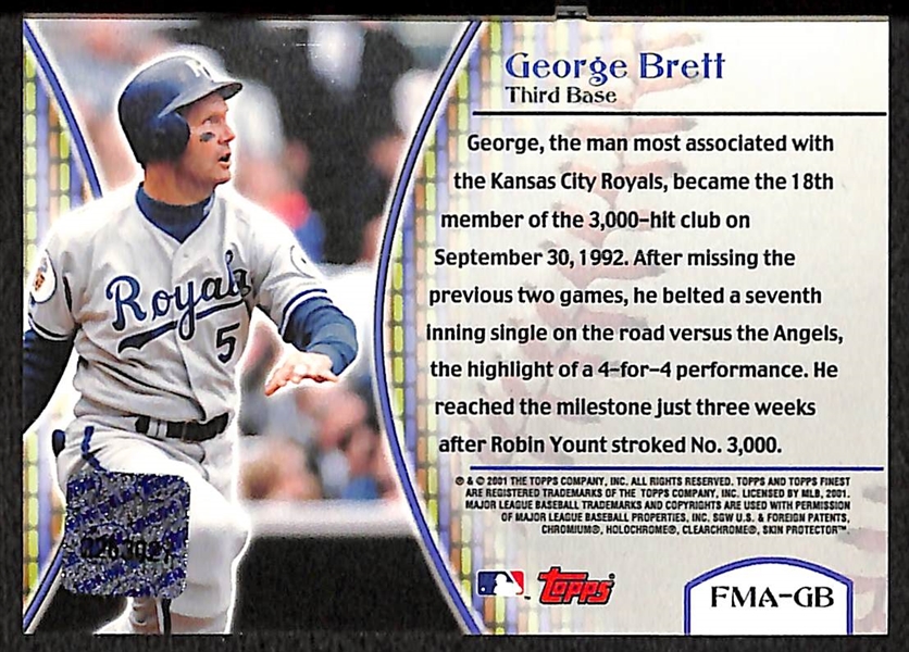 2001 Topps Finest Moments George Brett Auto Card