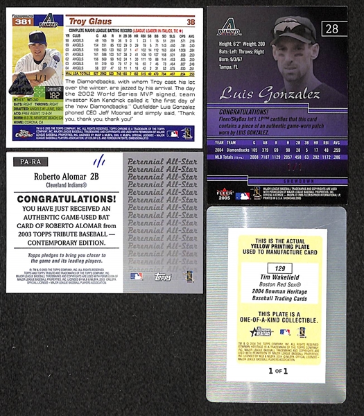 Lot Of 4 1/1 Baseball Cards W/ Roberto Alomar