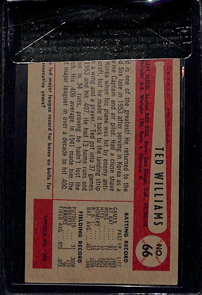 1954 Bowman Ted Williams Card BVG 2.0