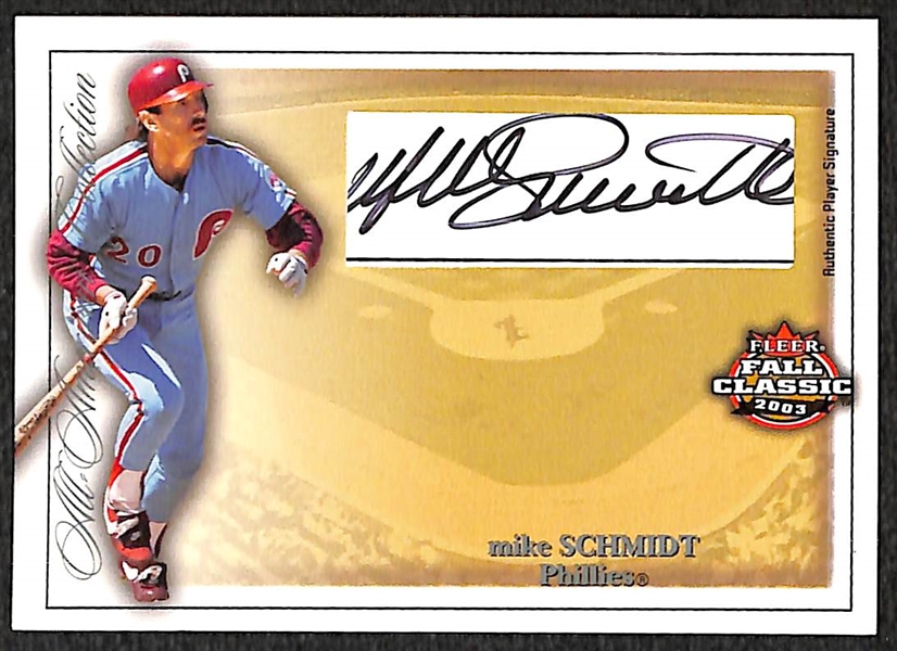 HOF Baseball Auto Lot Of 4 Cards W/ Schmidt