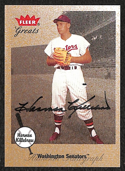 Harmon Killebrew Auto Card Lot Of 3 