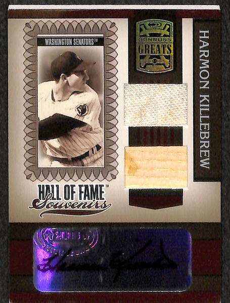 Harmon Killebrew Auto Card Lot Of 3 
